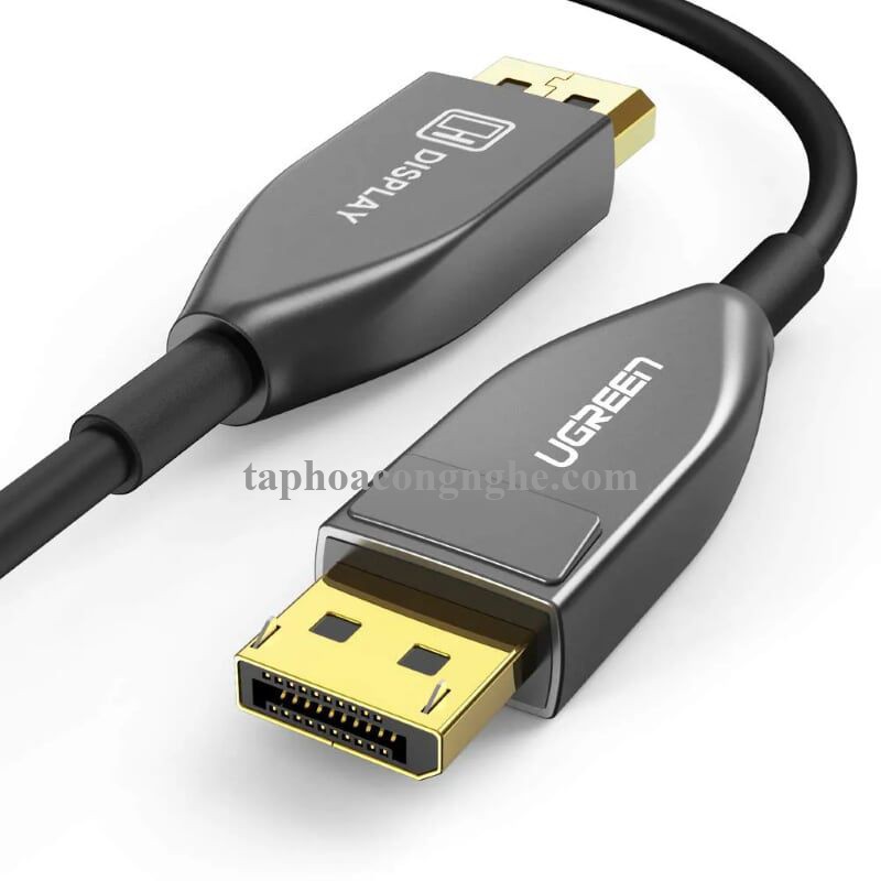 Ugreen 60270 10M Màu Đen DisplayPort 1.4 Optical fiber Male to Male cable 4K @144 Hz - 8K@ 60Hz ED027 30060270